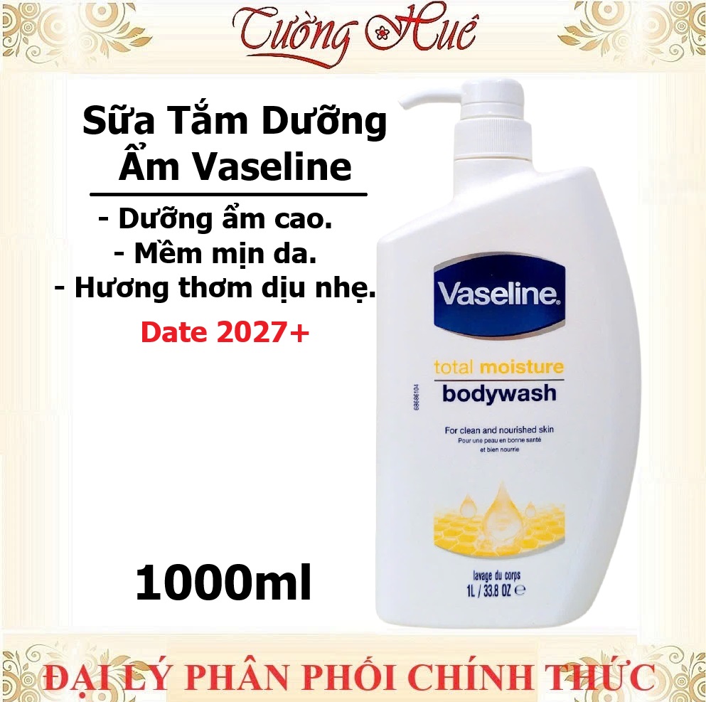 Sữa Tắm Dưỡng Ẩm Vaseline Total Moisture Body Wash - 1000ml