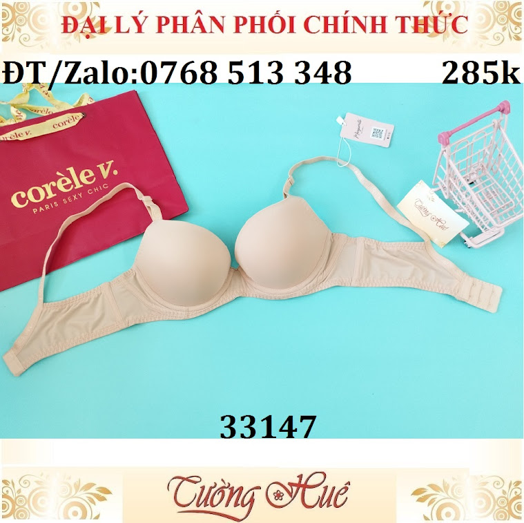 Áo lót nữ Marguerite-Paris 33147 trơn nâng siêu dầy 5cm.