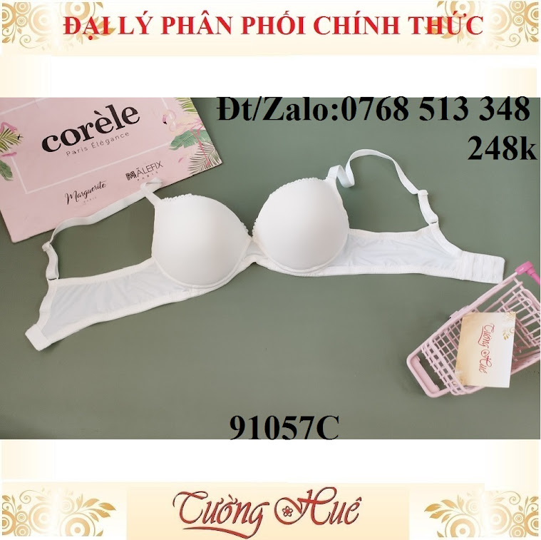 Áo lót nữ Marguerite-Paris 91057C trơn không gọng lưng chữ U.