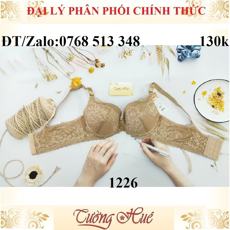 Áo lót nữ Lovely 1226 áo ngực ren mút mỏng bảng to 4 nức cài.