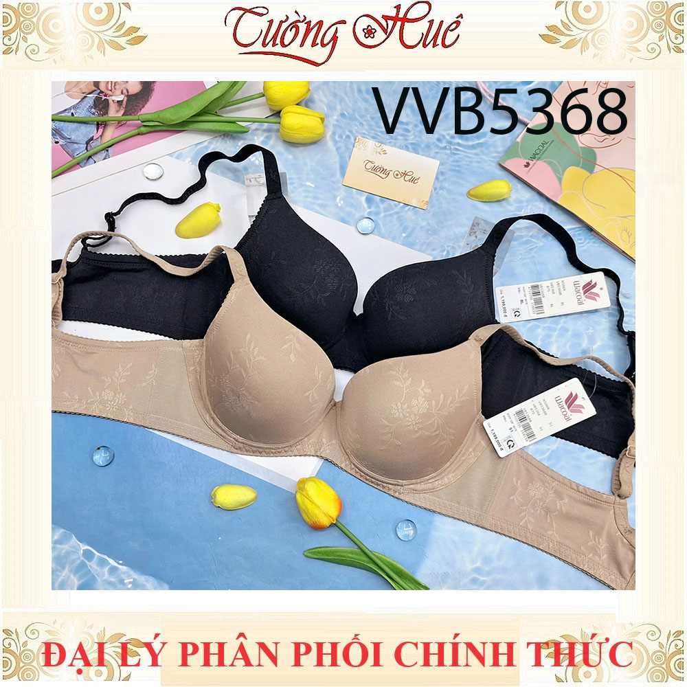 Áo Lót Nữ Wacoal VVB5368 Áo Lót Mặc Áo Dài Có Gọng Bản Lưng Lớn 3 Móc Cài