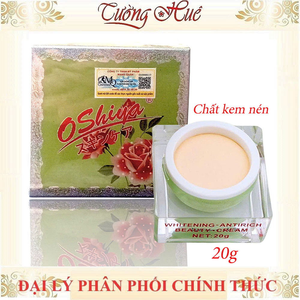 Kem dưỡng Trắng Da OSHIYA Whitening Antirich Beauty Cream - 20g - Hoa Hồng.