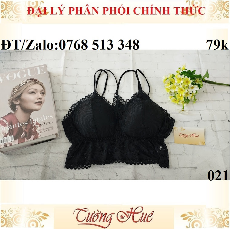 Áo bra 2 dây mảnh ren 021 cúp tam giác cỡ lớn.
