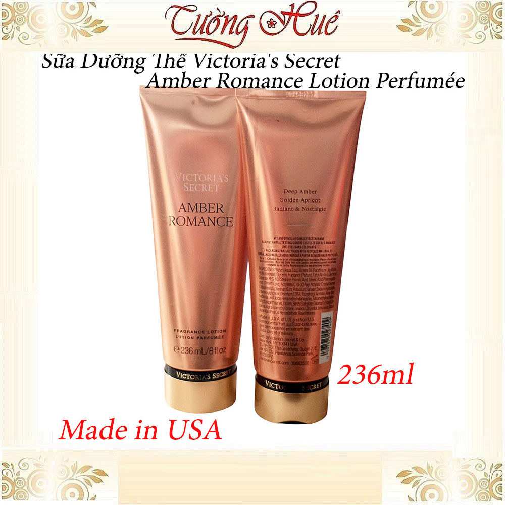 Sữa Dưỡng Thể Victoria's Secret Amber Romance Lotion Perfumée - 236ml - Cam