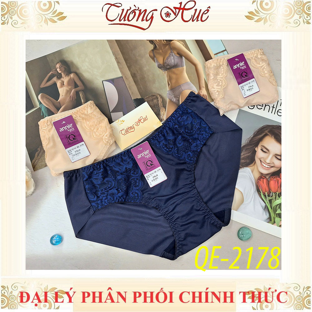 Quần lót nữ không viền sau annie QE 2178, Lưng thấp có ren