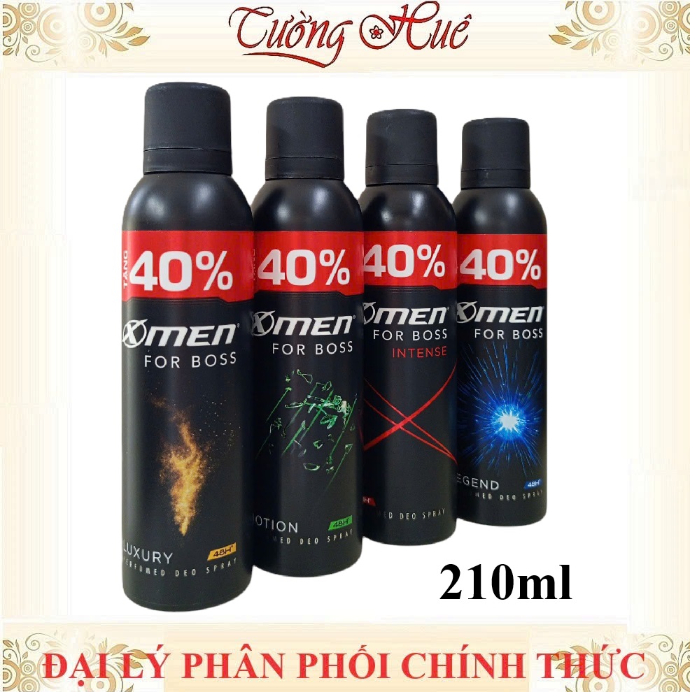 Xịt Khử Mùi Nam X-Men For Boss - 210ml (Nhiều Mùi Lựa Chọn)