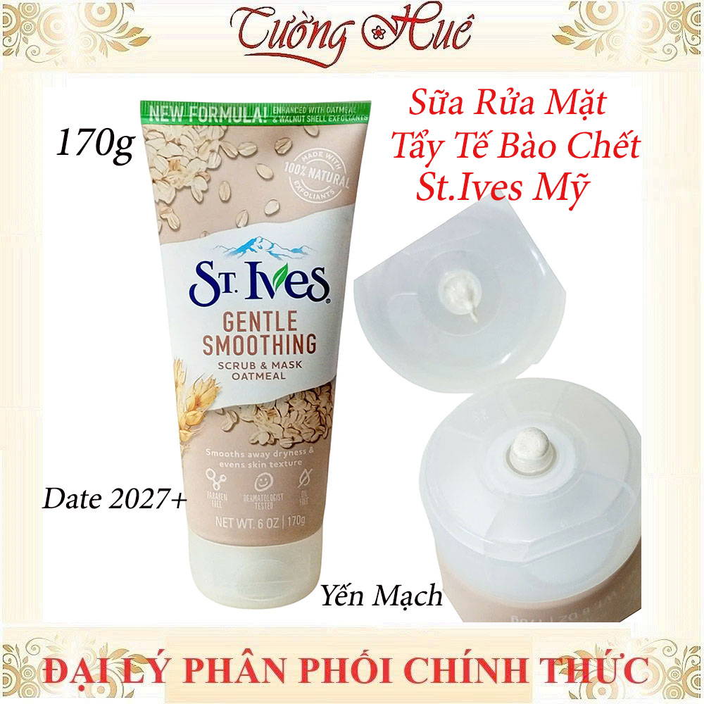 Sữa Rửa Mặt Tẩy Tế Bào Da Chết St.Ives Hàng Mỹ Nhiều Mùi Lựa Chọn - 170g