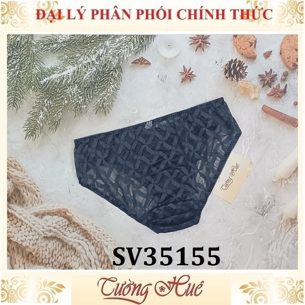 Quần lót nữ Bon Bon SV35155 ren thêu, lưng vừa