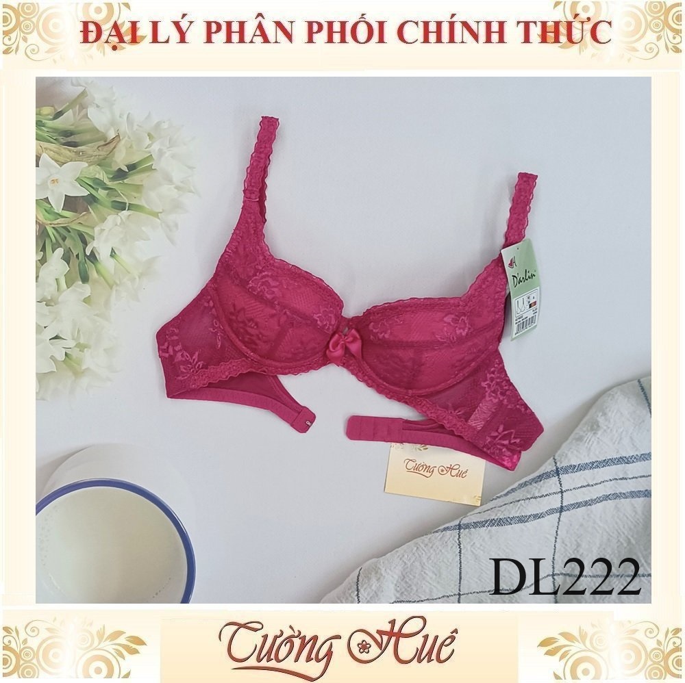 Áo lót nữ Darlin Có Gọng Ren Phối Lưới Mút Mỏng Đệm Tháo Rời DL222.