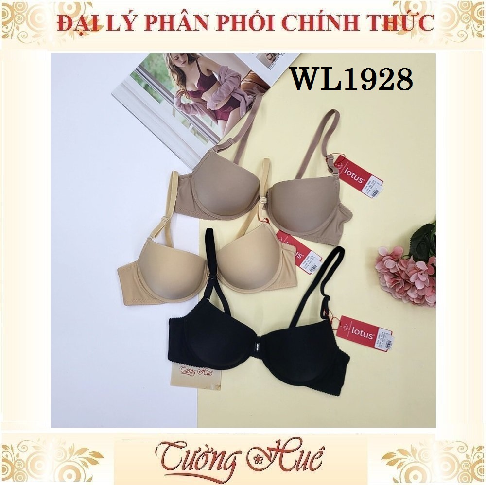 Áo lót nữ Lotus Không Gọng Cài Trước Trơn Nâng Ngực 4cm WL1928.