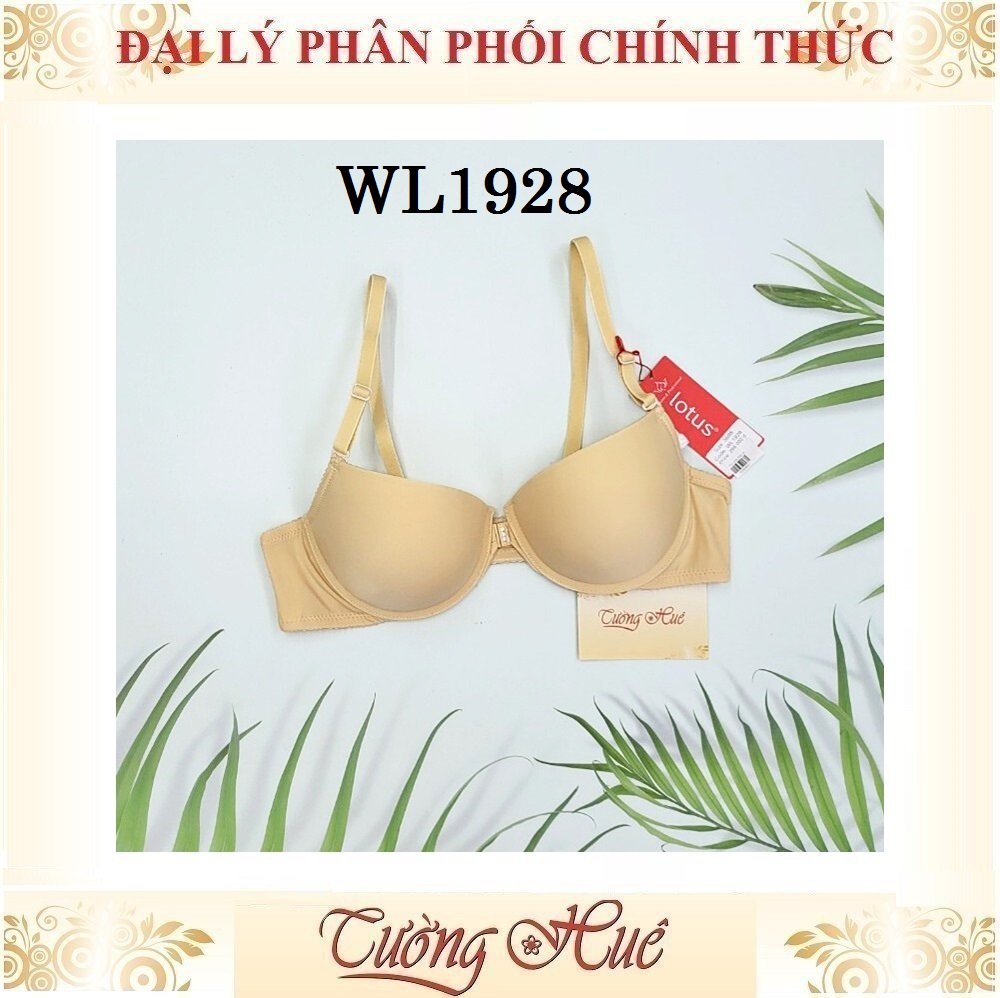 Áo lót nữ Lotus Không Gọng Cài Trước Trơn Nâng Ngực 4cm WL1928.