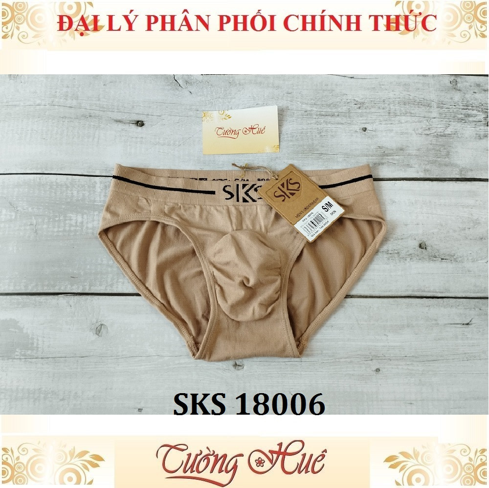 Quần lót nam Darlin SKS 18006 quần tam giác cotton trơn co giản 6 chiều.