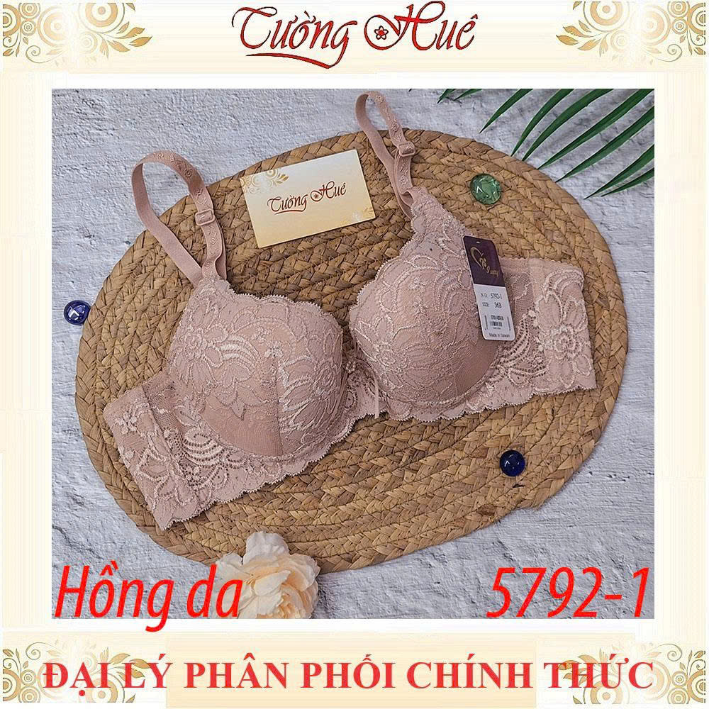 Áo lót nữ Đài Loan Iway 5792-1 ren mút mỏng lưng bản to 2 móc cài