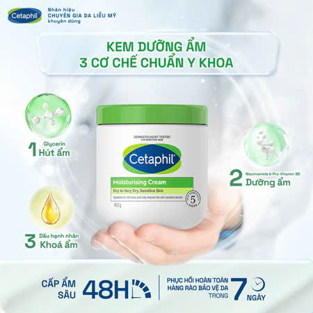 Kem Dưỡng Ẩm Cetaphil Moisturising Cream Dành Cho Da Khô Và Da Nhạy Cảm - 453g