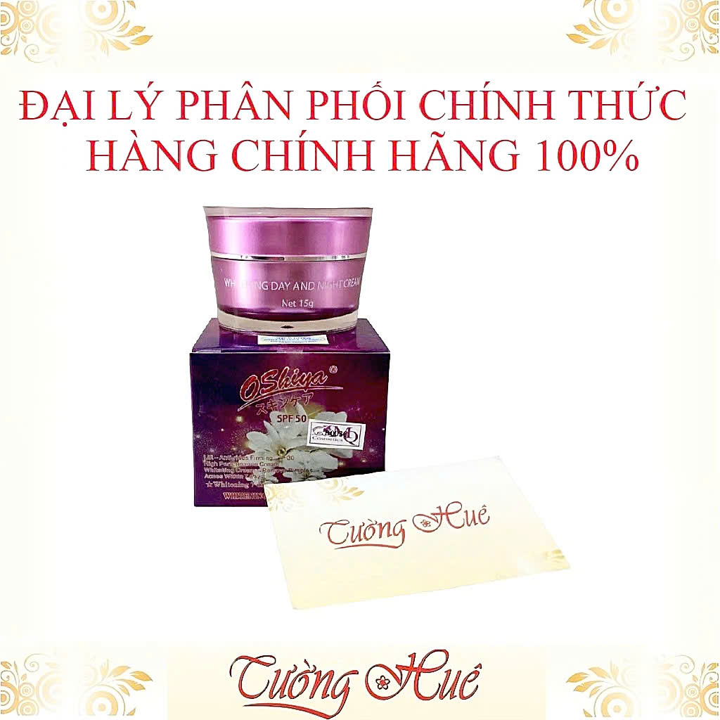 Kem Dưỡng Trắng Da OSHIYA Ngày và Đêm - 15g - Tím