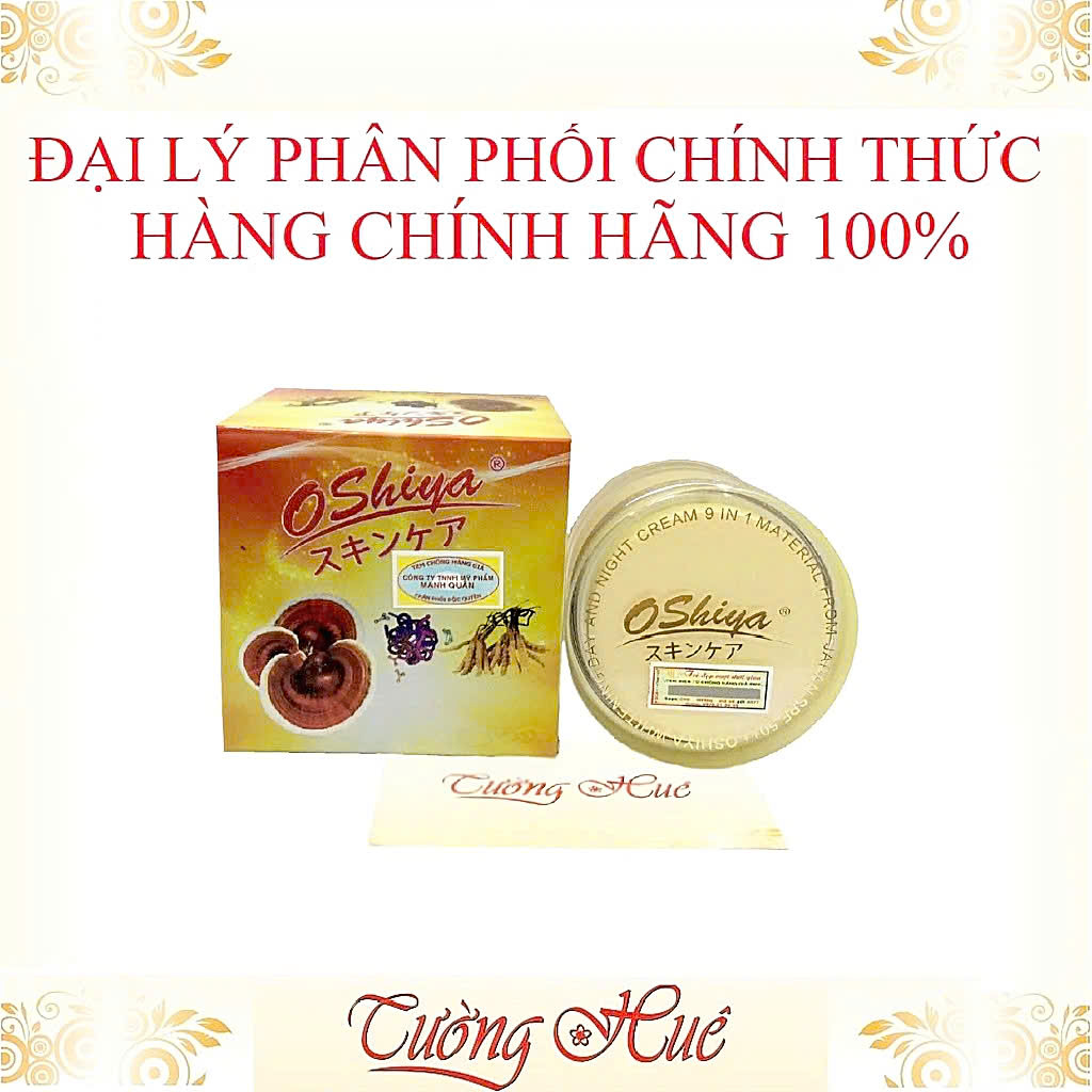 Kem Dưỡng Trắng Da OSHIYA Collagen - Linh Chi - Đông Trùng Hạ Thảo - 20g.