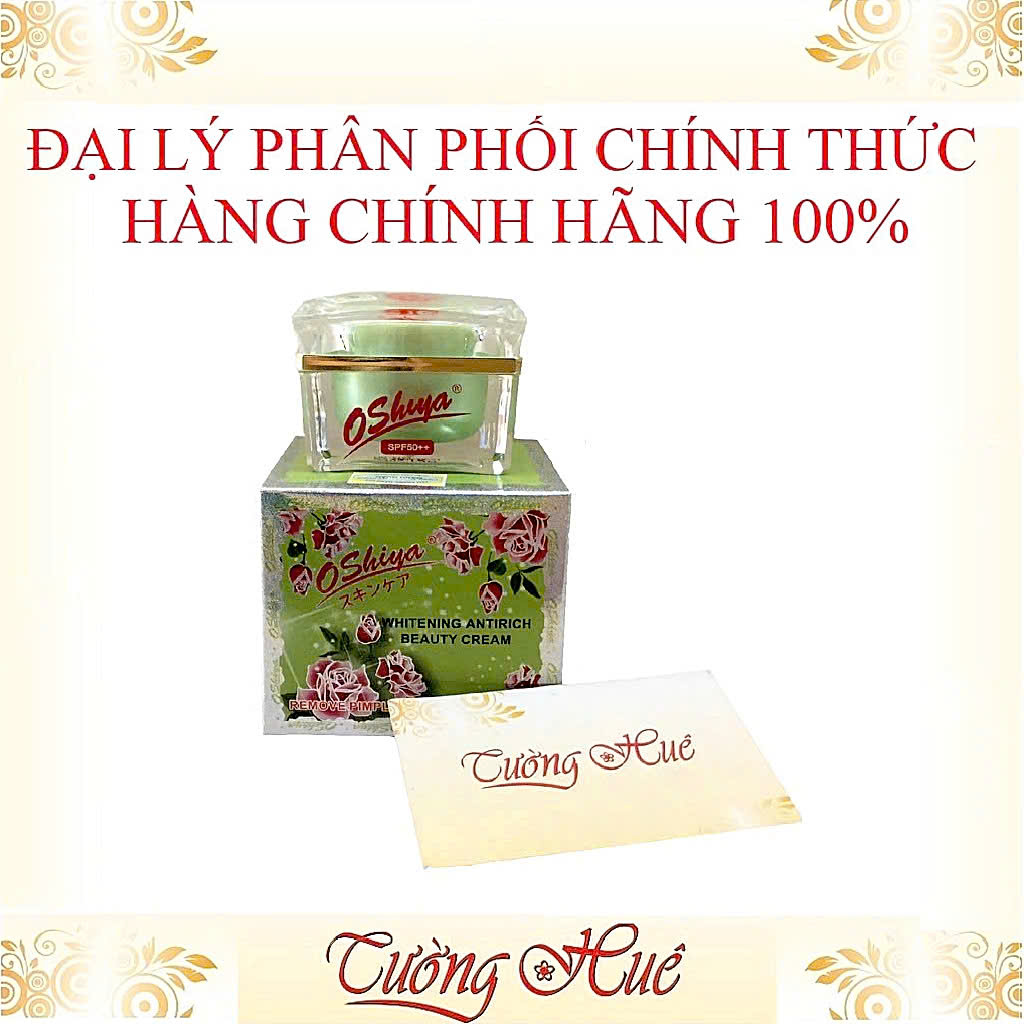 Kem dưỡng Trắng Da OSHIYA Whitening Antirich Beauty Cream - 20g - Hoa Hồng.