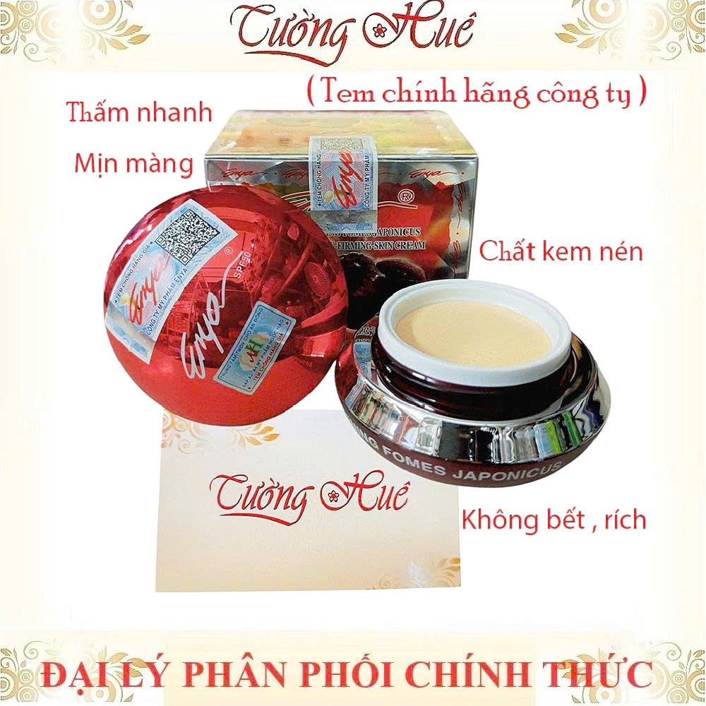Kem Dưỡng Trắng Sáng Da - Chống Nhăn - Săn Da ENYA Tinh Chất Linh Chi & Đông Trùng - 30g - Đỏ.