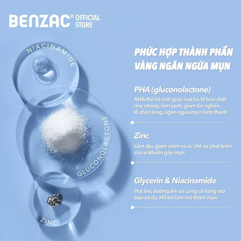 Sữa rửa mặt diệt khuẩn & cân bằng pH cho da mụn BENZAC pH Control Antibacterial Wash 150ml
