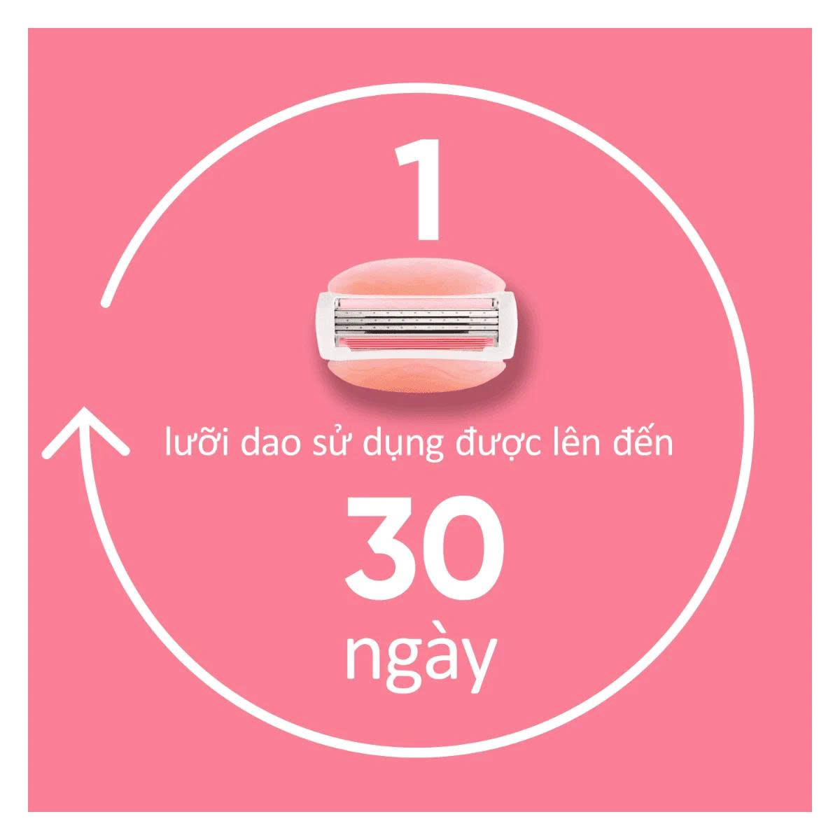 Dao Cạo Nữ Gillette Venus Hoa Trà Trắng Venus Comfortglide White Tea (1 Cán + 2 Đầu Dao)