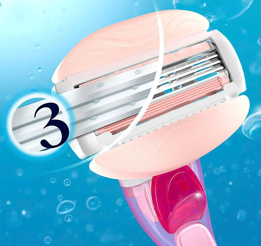 Dao Cạo Nữ Gillette Venus Hoa Trà Trắng Venus Comfortglide White Tea (1 Cán + 2 Đầu Dao)