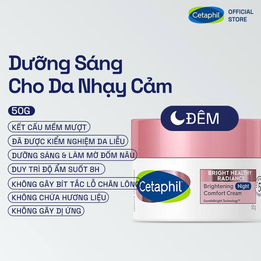 Kem dưỡng ẩm sáng da ban đêm Cetaphil Bright Healthy Radiance Brightening Night - 50g