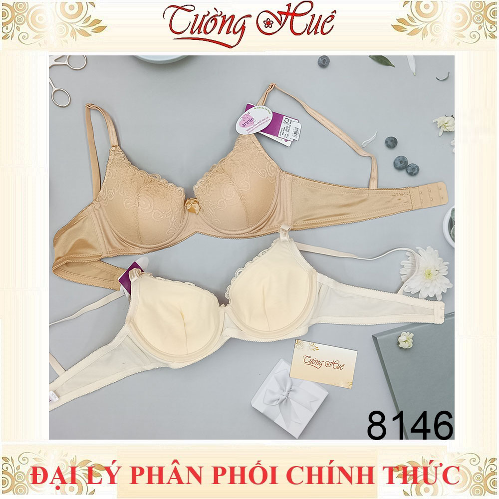 Áo lót nữ annie Bra 8146 ren nâng ngực mút mỏng.