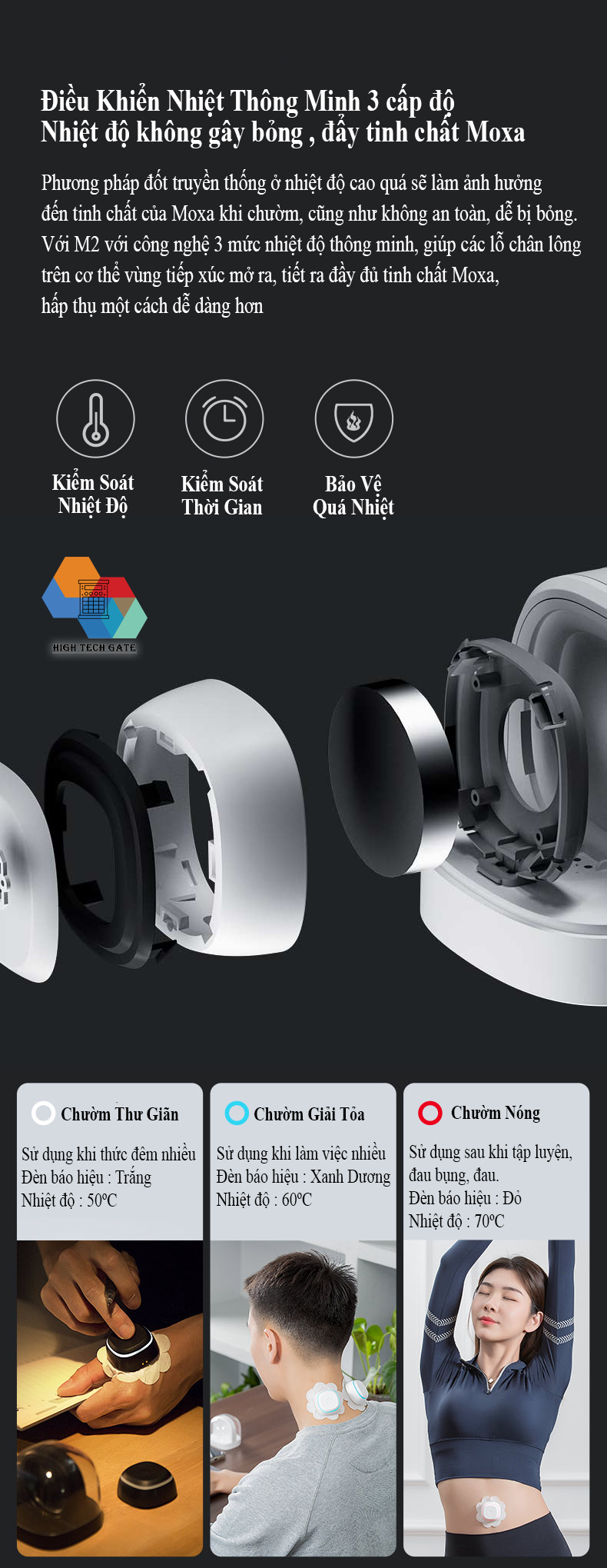 Máy chườm nóng ngải không khói Xiaomi Youpin Jeeback M2-B