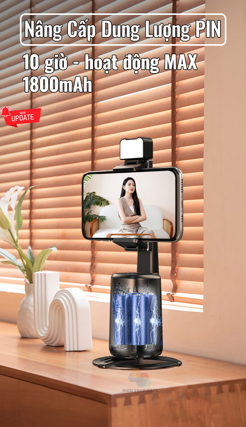 Chân kẹp AI theo dõi chủ thể cho điện thoại livestream, quay Video A200 nâng cấp