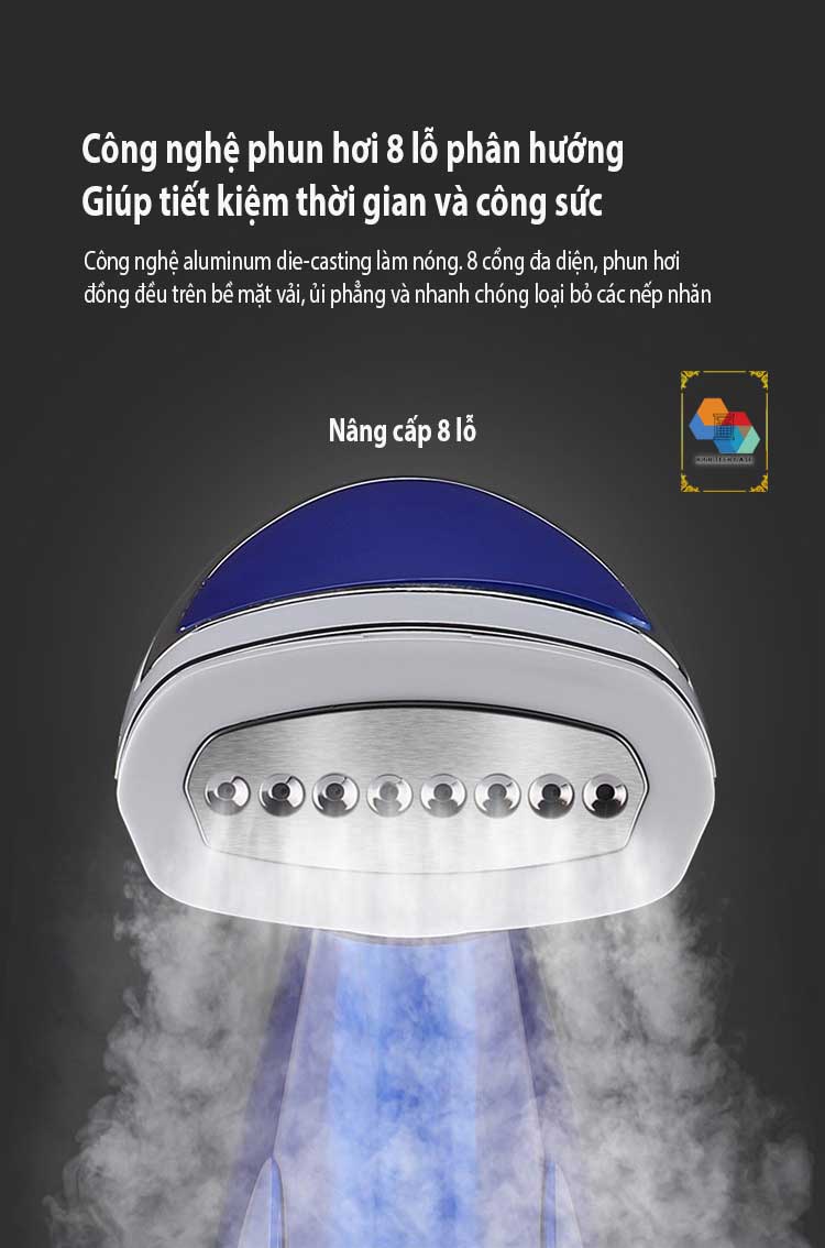 Bàn là hơi nước, máy ủi quần áo ASB-16 phiên bản đa năng 4 trong 1, ba cấp độ ủi với 1600W mạnh mẽ, gấp gọn tiện lợi sử dụng ở nhà hoặc công tác, du lịch, nạp nước ngoài tiện lợi