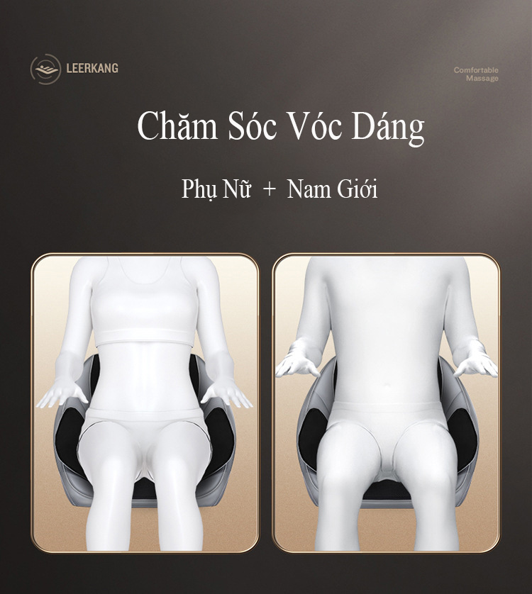Ghế massage trị liệu Lưng và Mông chất liệu cao cấp có Hồng Ngoại LEK-618H
