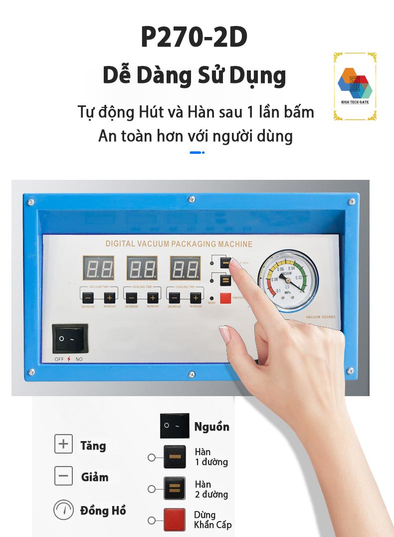 Máy hút chân không công nghiệp để bàn ShineYe P270-2D