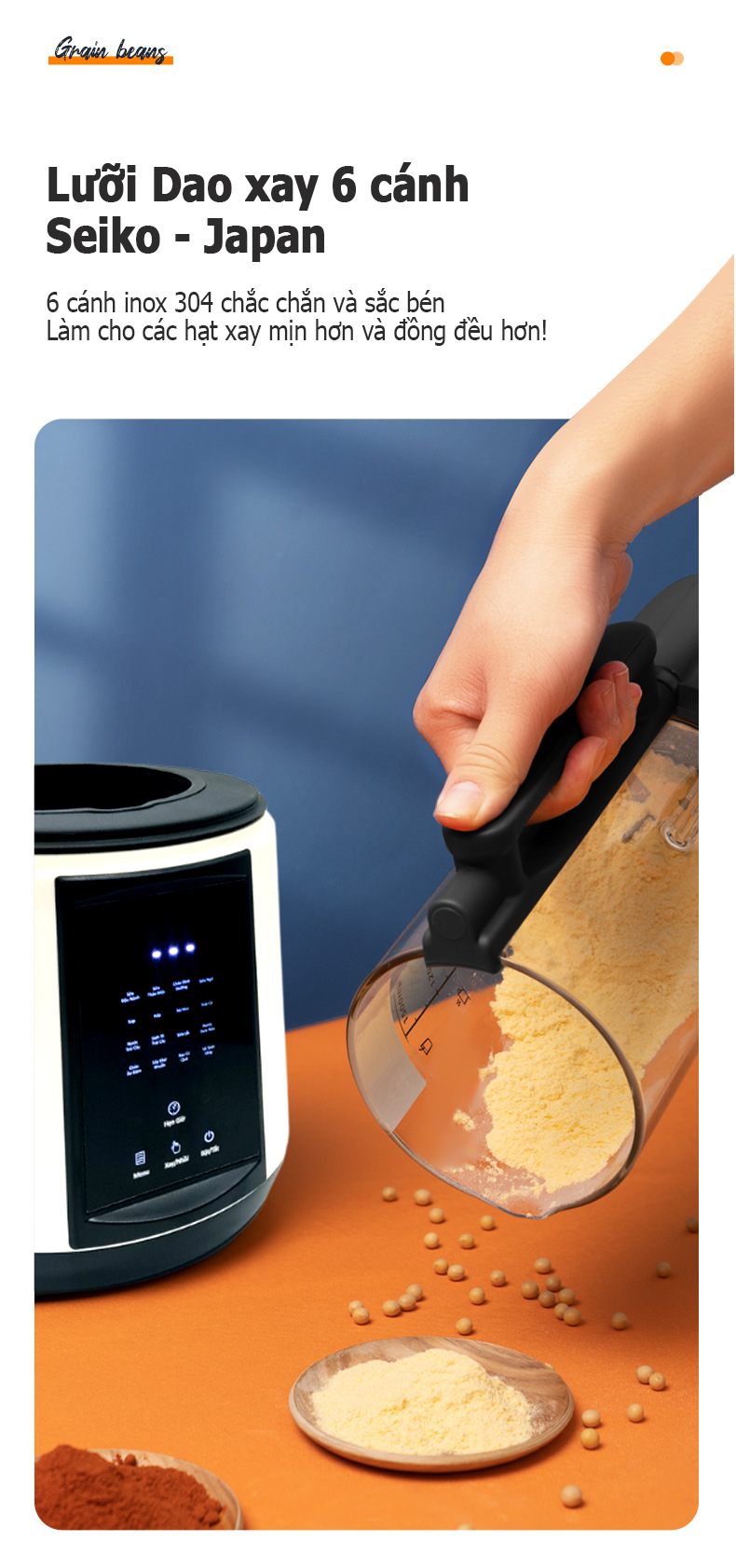 Máy làm sữa hạt siêu thanh CB8825