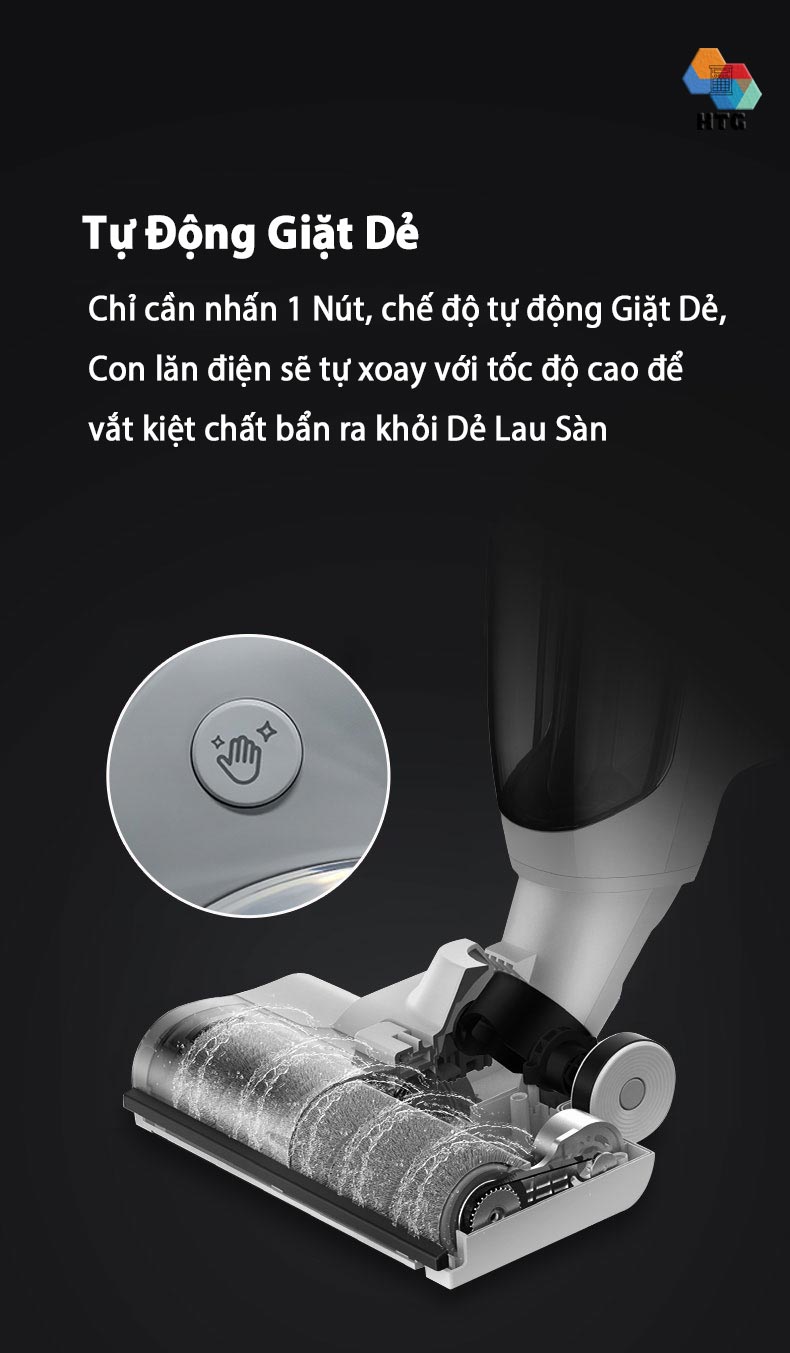 Máy hút bụi lau sàn không dây hút ướt công nghệ mới Airbot Iclean Pro, hút dầu mỡ, thức ăn, rác thải, tự động Giặt Dẻ siêu tiện lợi