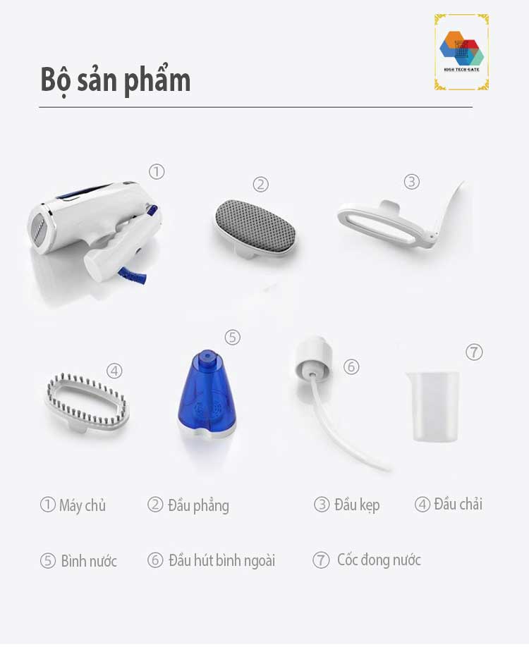 Bàn là hơi nước, máy ủi quần áo ASB-16 phiên bản đa năng 4 trong 1, ba cấp độ ủi với 1600W mạnh mẽ, gấp gọn tiện lợi sử dụng ở nhà hoặc công tác, du lịch, nạp nước ngoài tiện lợi