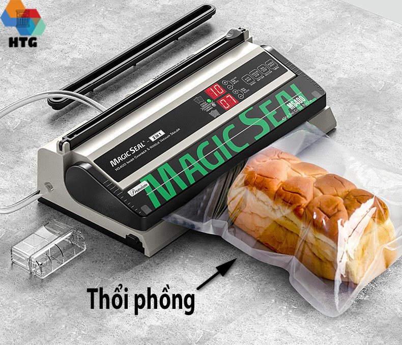 máy hút chân không thực phẩm magicseal ms400 hút mọi loại túi, siêu mạnh với 2 motor hàng chính hãng