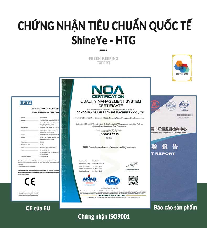 Máy hút chân không ShineYe HTG-P290A không kén túi, bao bì, bọc hút,phiên bản tiếng việt, hàng chính hãng