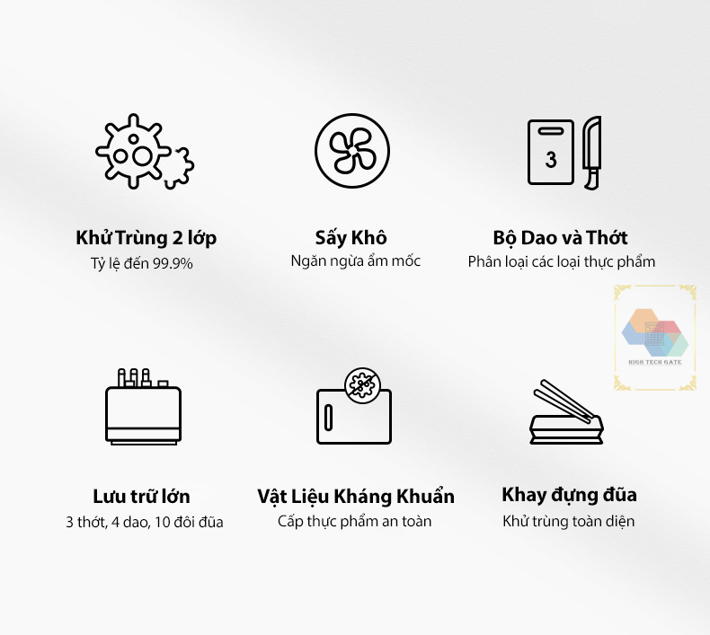 Máy sấy khô khử trùng Dao, Thớt, Đũa Morphy Richards MR1001