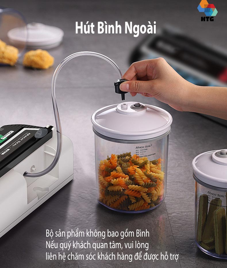 máy hút chân không thực phẩm magicseal ms400 hút mọi loại túi, siêu mạnh với 2 motor hàng chính hãng