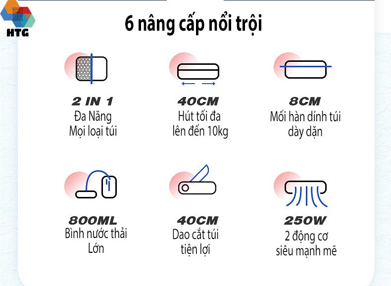máy hút chân không thực phẩm magicseal ms400 hút mọi loại túi, siêu mạnh với 2 motor hàng chính hãng