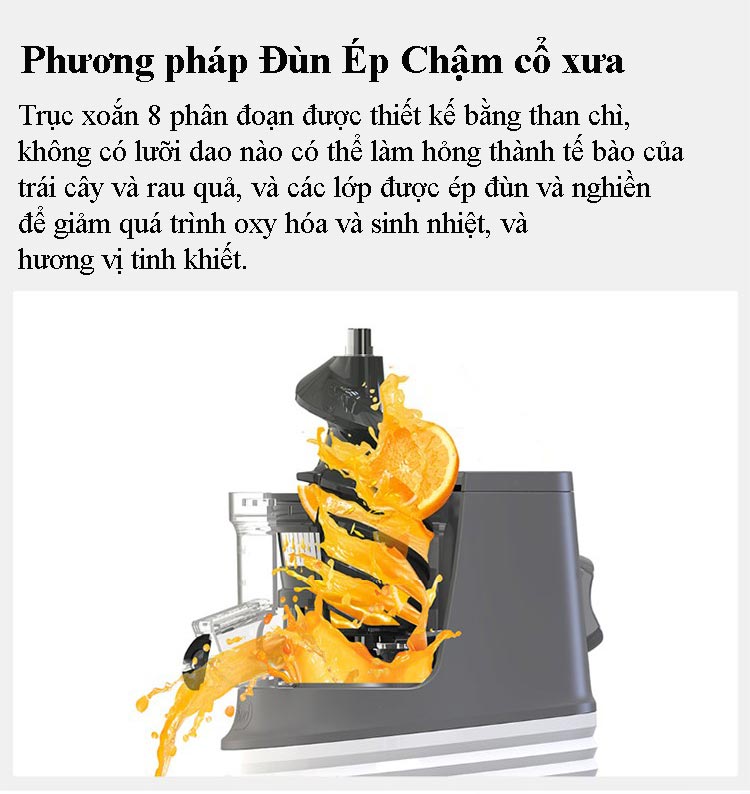 Máy Ép Chậm Trái Cây Xiaomi BUD BJ31/BJ32 bản full 250W, sử dụng gia đình, hàng chính hãng