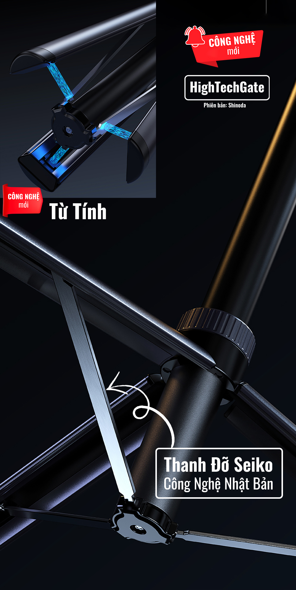 Chân đứng quay video Shinoda, gậy livestream, selfie chụp ảnh chất liệu siêu cứng cáp, tay cầm 360º