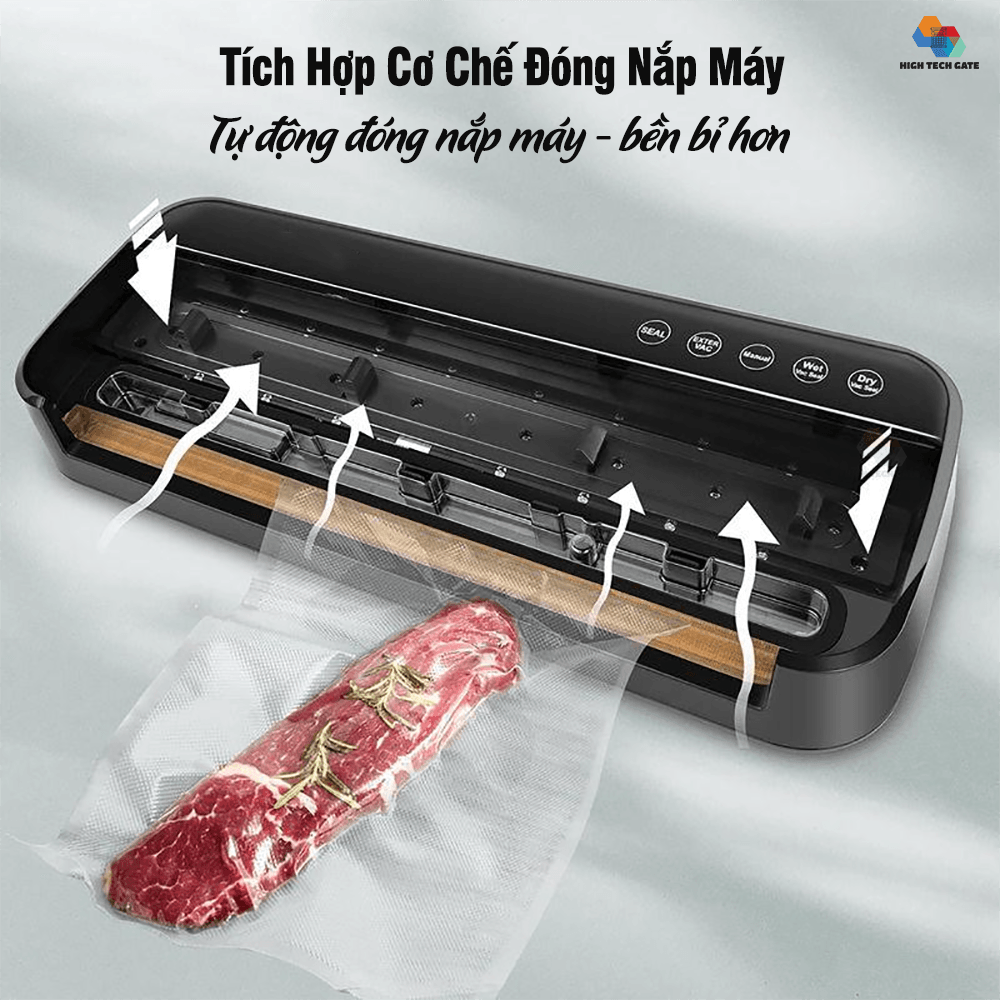 Máy hút chân không thực phẩm AP-18 tự động hoàn toàn, tích hợp 5 chế độ hút đơn giản, cơ chế đóng mở nắp máy tự động bền bỉ, hàng chính hãng