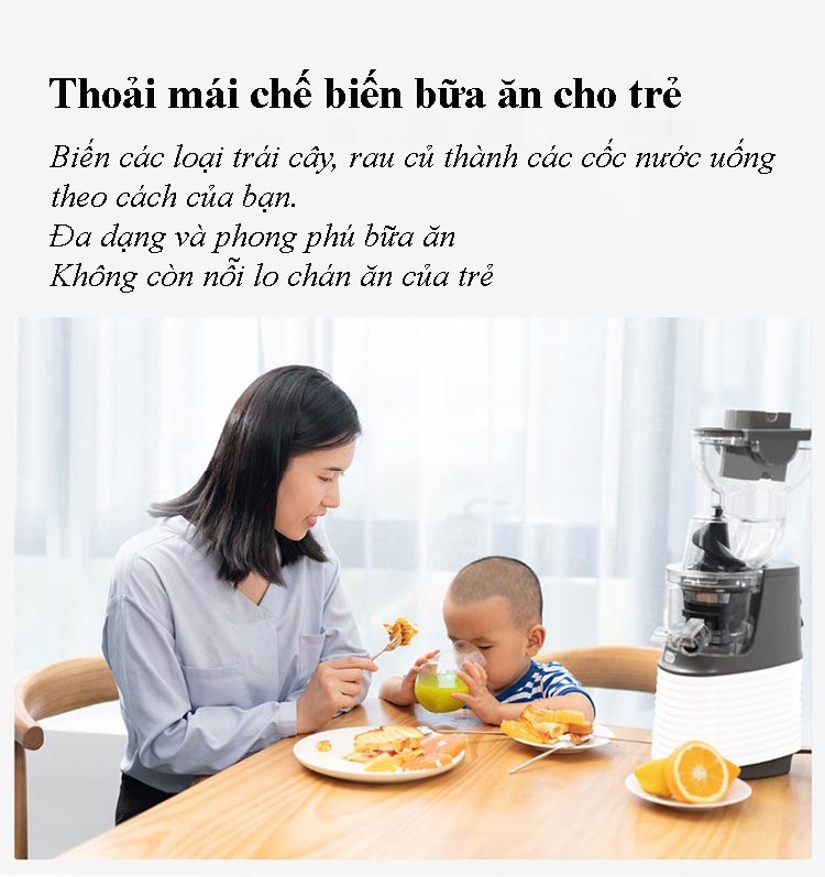 Máy Ép Chậm Trái Cây Xiaomi BUD BJ31/BJ32 bản full 250W, sử dụng gia đình, hàng chính hãng