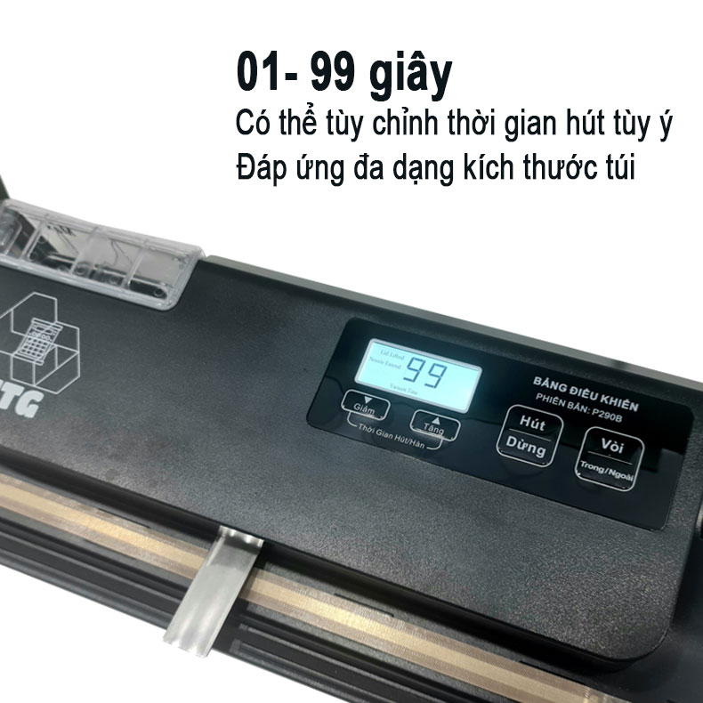 Máy hút chân không ShineYe HTG P290B phiên bản tự động, không kén túi, chính hãng Tiếng Việt