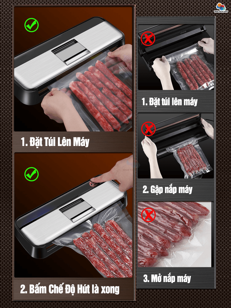 Máy hút chân không thực phẩm AP-18 tự động hoàn toàn, tích hợp 5 chế độ hút đơn giản, cơ chế đóng mở nắp máy tự động bền bỉ, hàng chính hãng