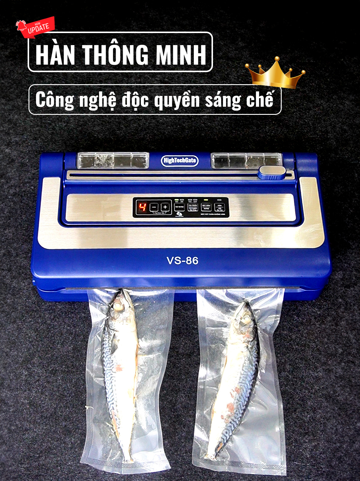 Máy Hút Chân Không VS86 Hút Mọi Loại Túi, 2 Động Cơ, Hàn Thông Minh Hàng