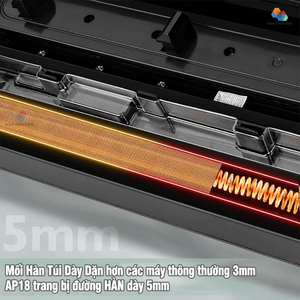Máy hút chân không thực phẩm AP-18 tự động hoàn toàn, tích hợp 5 chế độ hút đơn giản, cơ chế đóng mở nắp máy tự động bền bỉ, hàng chính hãng