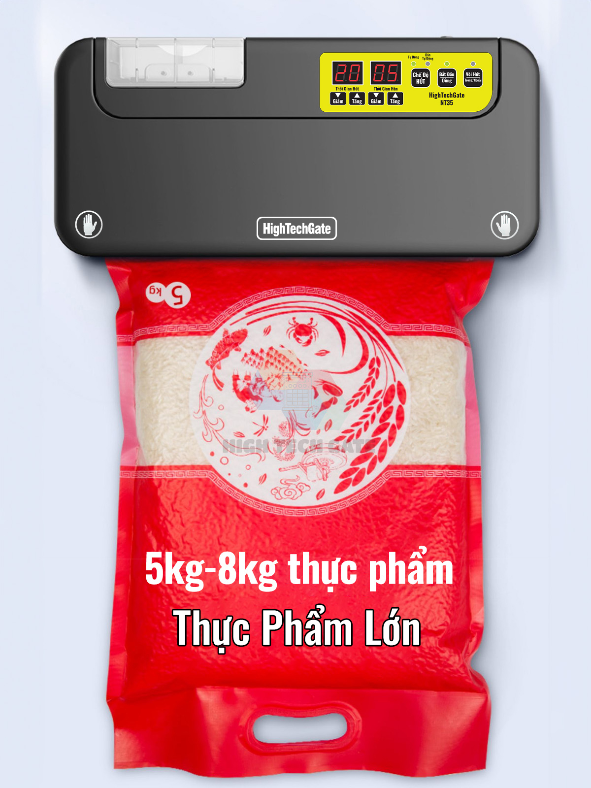 Máy Hút Chân Không Bán Công Nghiệp NT35 Không Kén Túi, Ép Chân Không Lớn 35cm Cho Hộ Kinh Doan