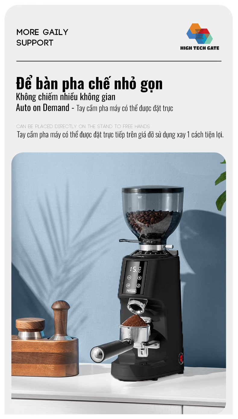 Máy Xay Cà Phê G9A Tự Động 2 Lập Trình, 100 Cấp Xay Cực Mịn, Thương Mại Chuyên Nghiệp, Bản Nâng Cấp